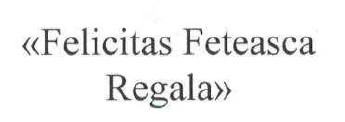 felicitas feteasca regala