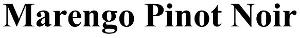 marengo pinot noir