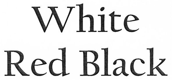 white red black