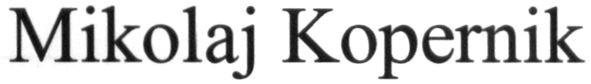 mikolaj kopernik