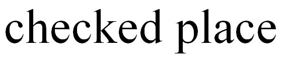 checked place