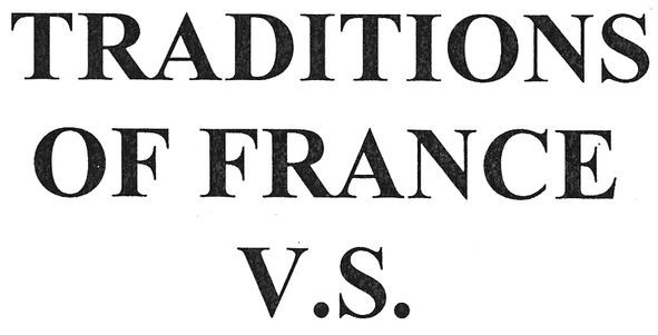 traditions of france v.s.