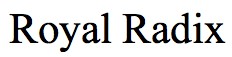royal radix