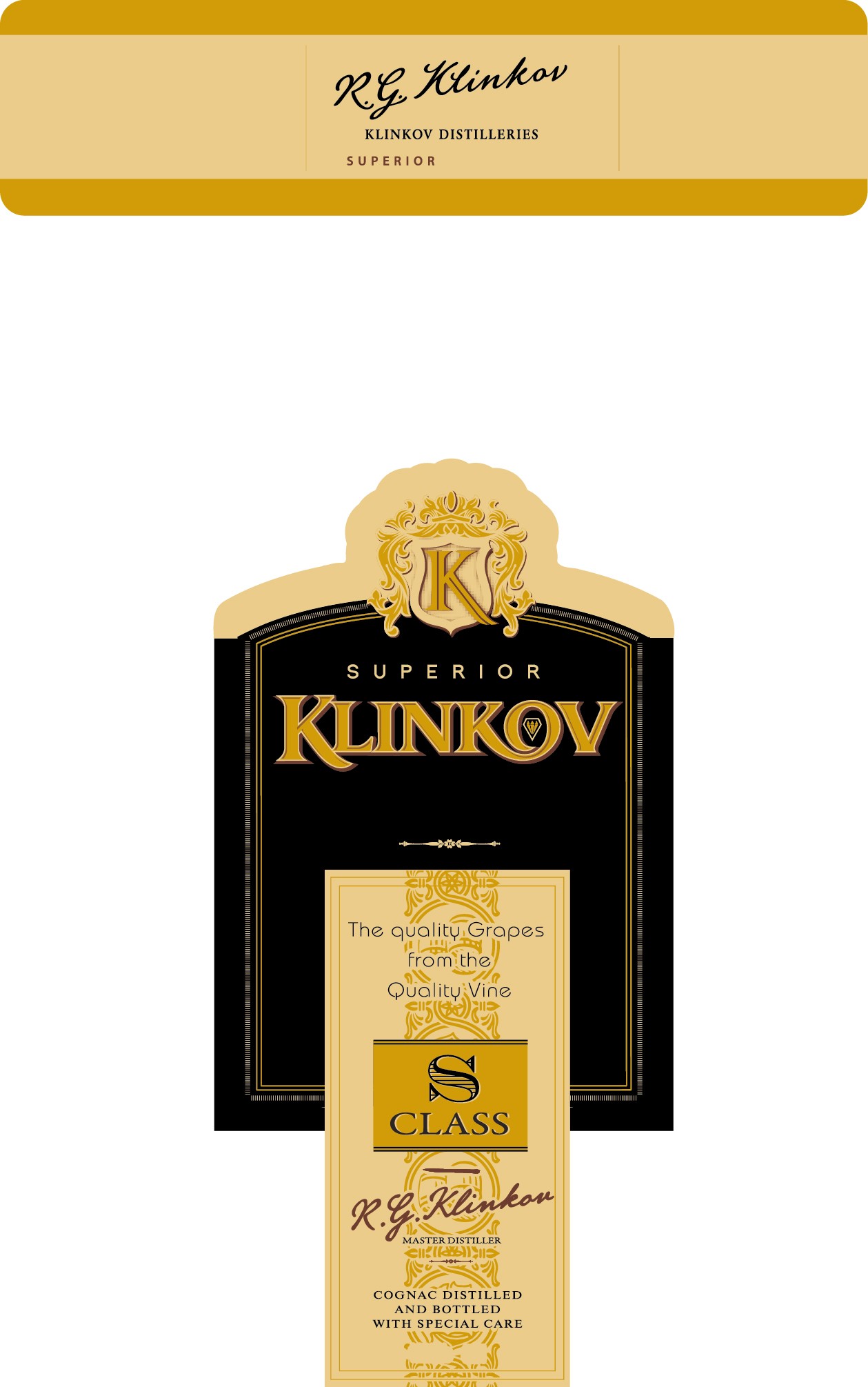 cognac distilled and bottled with special care