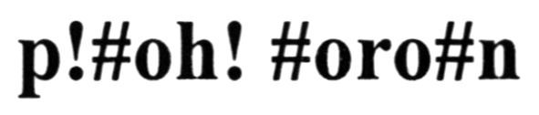p!#oh!#oro#n