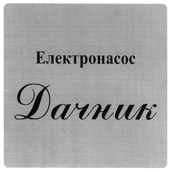 електронасос дачник