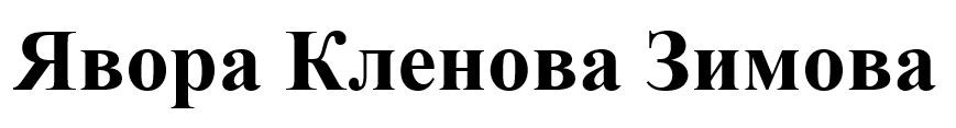 явора кленова зимова