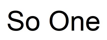 so one