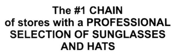 the #1 chain of stores with a professional selection of sunglasses and hats