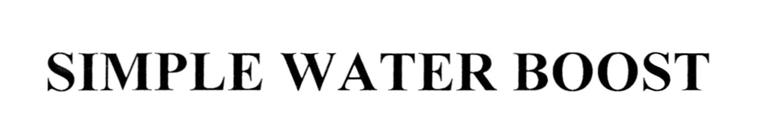 simple water boost
