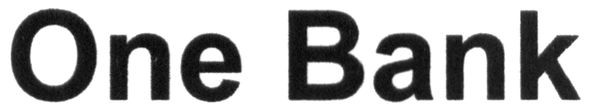 one bank