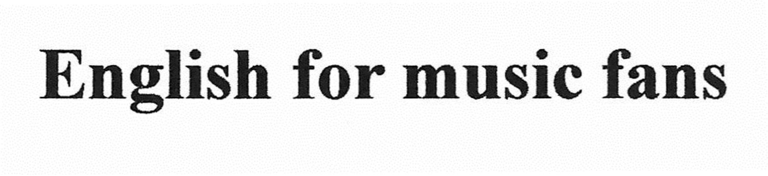 english for music fans