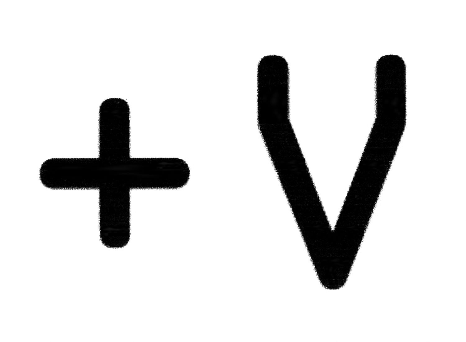 + v