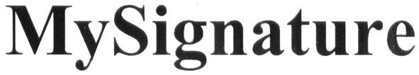 my signature