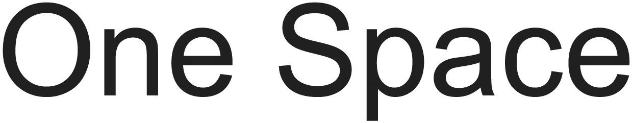 one space