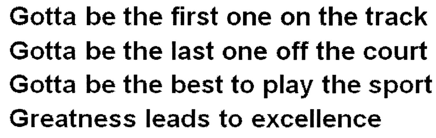 gotta be the best to play the sport