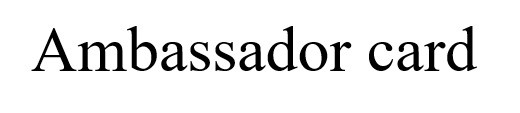 ambassador card