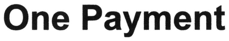 one payment