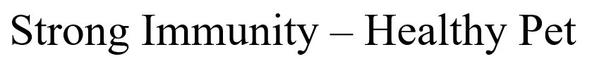 strong immunity-healthy pet