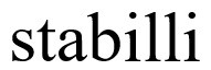 stabilli