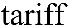 tariff