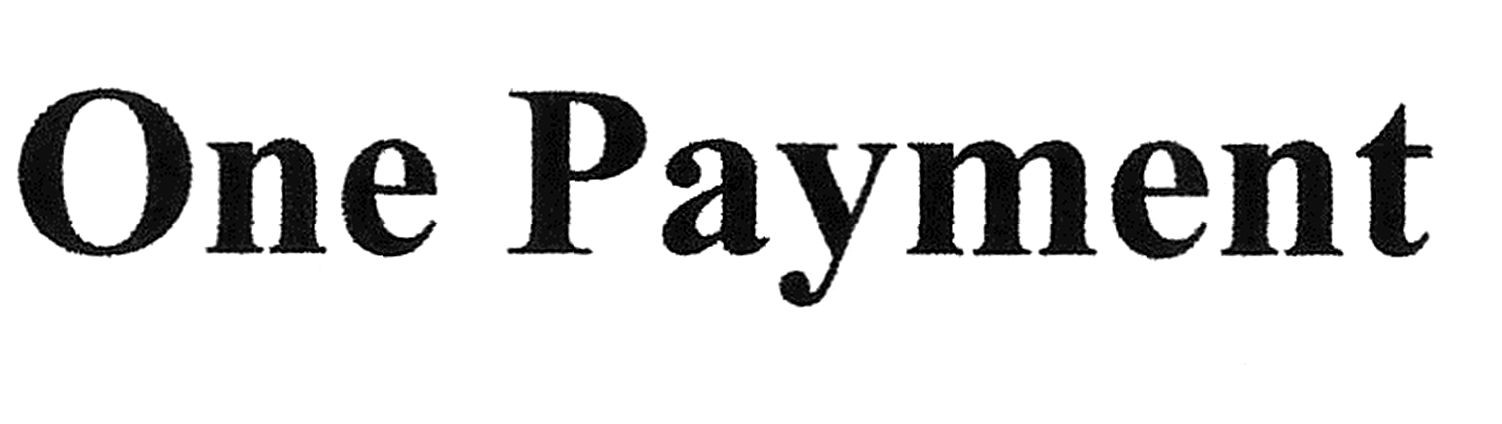 one payment