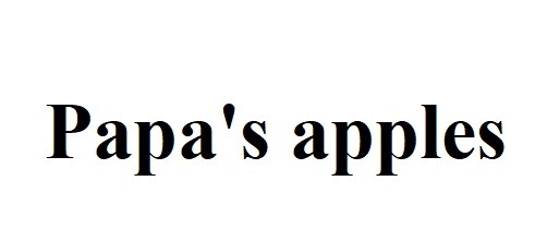 papa's apples
