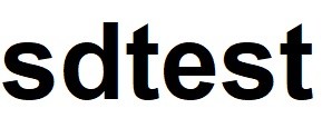 sdtest