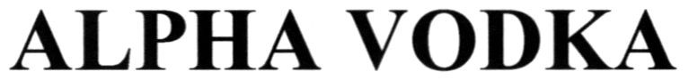 alpha vodka