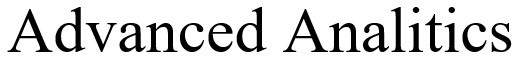 advanced analitics