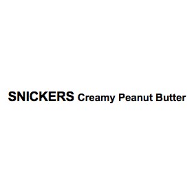 snickers creamy peanut butter