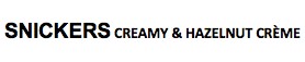 snickers creamy&hazelnut creme