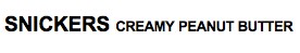 snickers creamy peanut butter
