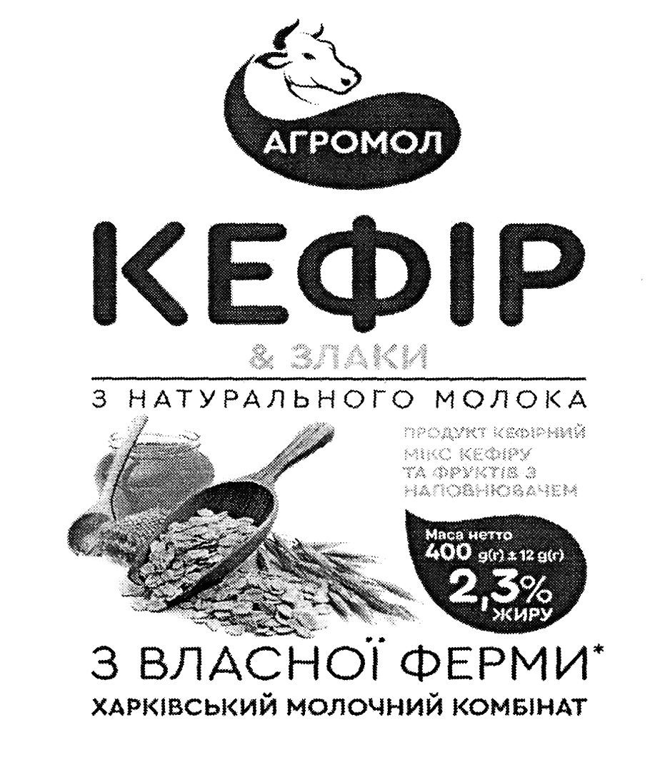 мікс кефіру та фруктів з наповнювачем
