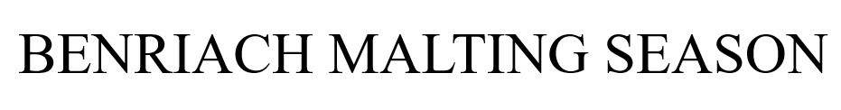benriach malting season
