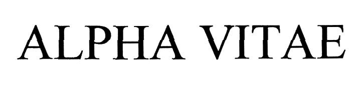 alpha vitae
