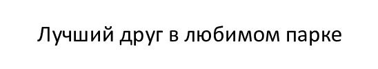 лучший друг в любимом парке