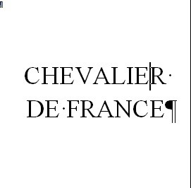 chevalier de france