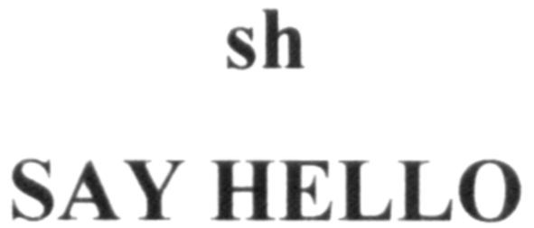 say hello