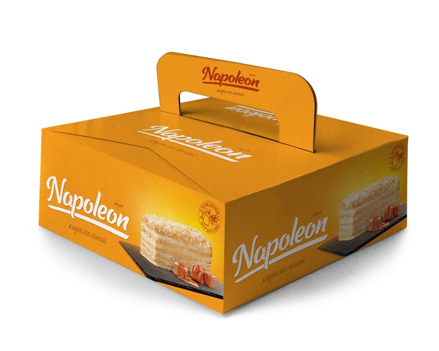 торт napoleon карамельний