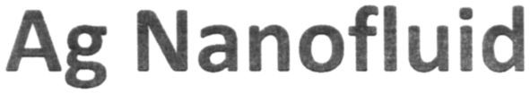 ag nanofluid
