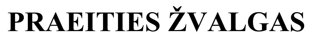 praeities zvalgas