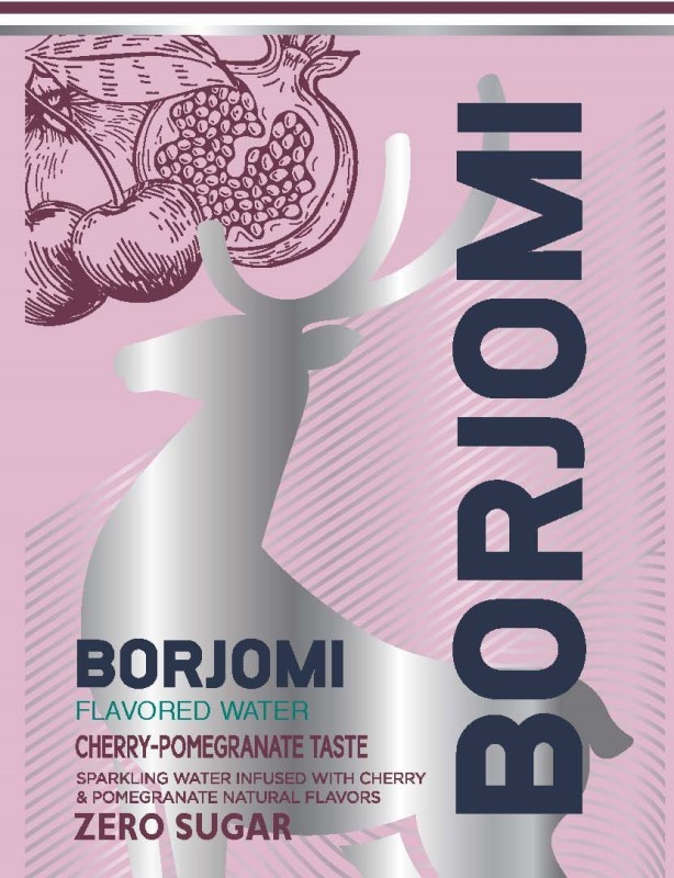 sparkling water infused with cherry&pomegranate natural flavors