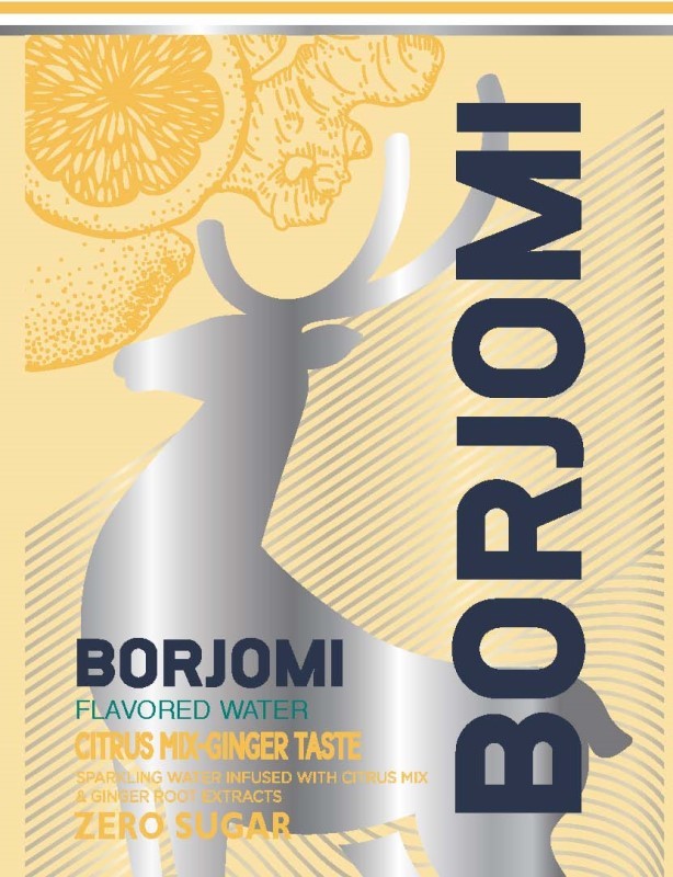 sparkling water infused with citrus mix&ginger root extracts