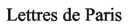 lettres de paris