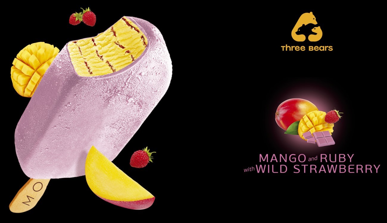 mango and ruby with wild strawberry