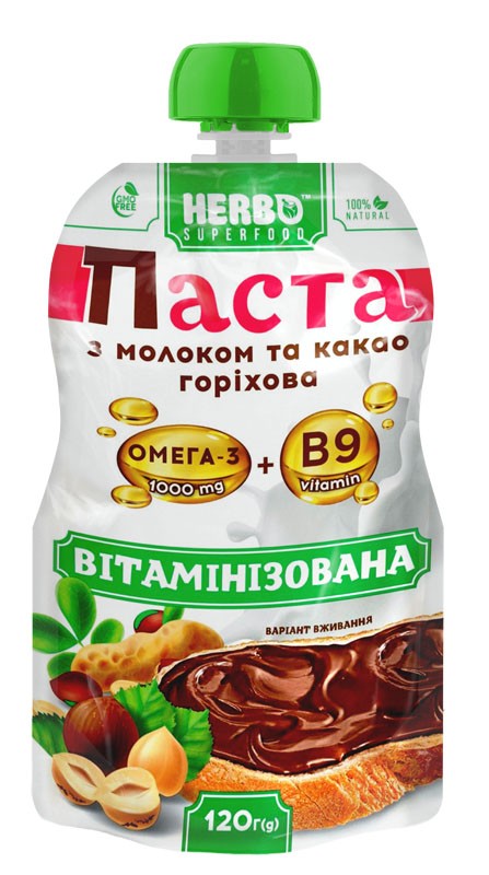 паста з молоком та какао горіхова