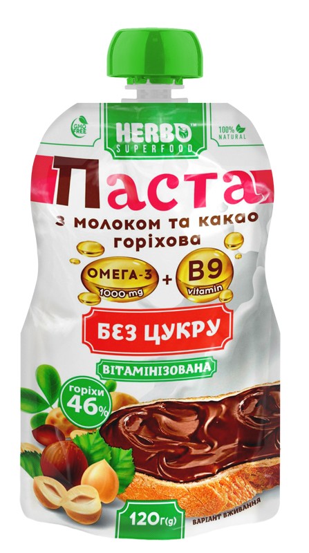 паста з молоком та какао горіхова