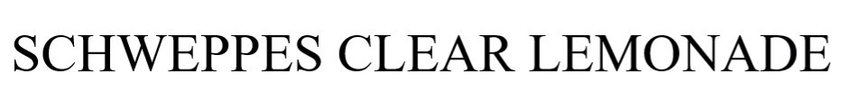 schweppes clear lemonade