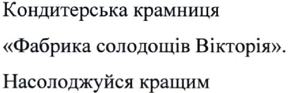 фабрика солодощів вікторія